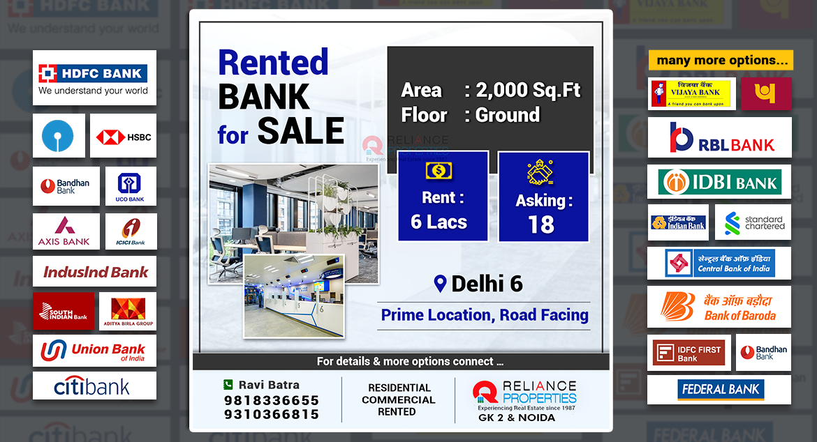 Rented Bank for SALE