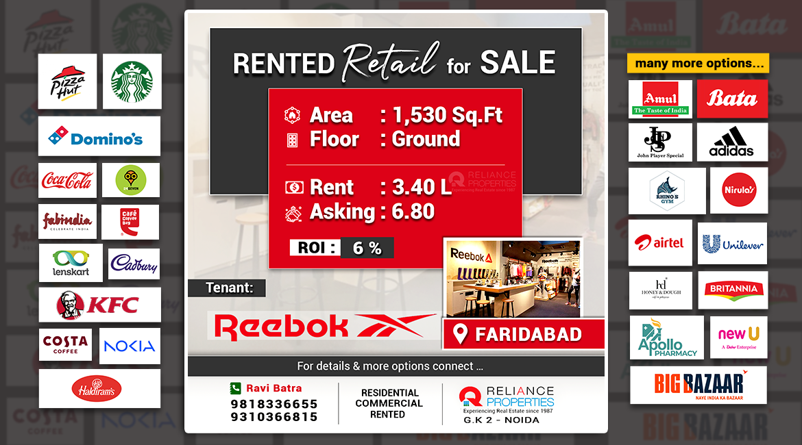 Rented Retail for SALE (Tenant: Reebok)